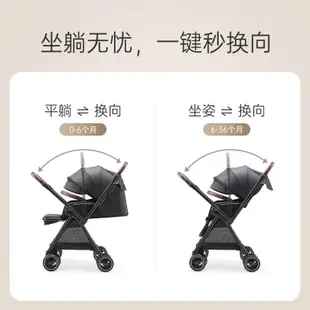 【雙人嬰兒床】bobolee嬰兒推車可坐可躺雙向高景觀新生兒防震一鍵折疊輕便傘車【雙人嬰兒床】