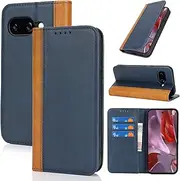 [Cavor] for Google Pixel 9A Case, pixel9a 5G Phone Cases Premium Leather Folio Flip Wallet Case Cover Magnetic Closure Book Design with Kickstand Feature & Card Slots(6.3")-Blue