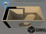 STAGE 1 - PORTED SUBWOOFER MDF ENCLOSURE FOR ALPINE SWR-8 SUB BOX