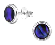Sterling Silver Shell Stud Earrings