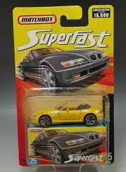 2006 MATCHBOX #25 BMW Z3 YELLOW SUPERFAST L.E NIB CONDITION