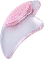 Ipetboom 1Pc Crystal Plate with Light Premium Transparent Scraping Therapy Tool for Facial Massage Skin Care for Relaxation and Refreshing Skin Routine present Ready Pink Box
