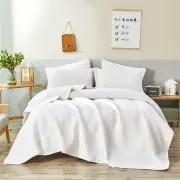 Classic Quilts Diamond White Coverlet Set