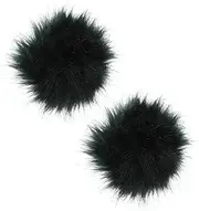 VALICLUD 2pcs Furry Pom Poms for Hats Faux Fur Balls Soft Fluffy Handmade Accessories Easy to Attach DIY Charms for Stylish Hat Decoration Durable Realistic Texture for Craft Projects