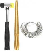 [Haofy] Ring Sizer Measuring Tool Set, Ring Gauges with Finger Sizer Mandrel Ring Sizer Tools Jewelry Tool for Jewelry Sizing Measuring
