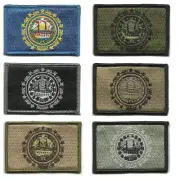 VELCRO® BRAND Fastener Morale HOOK New Hampshire Concord State Patches 3x2"