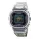 CASIO卡西歐Clear Remix系列 DWE-5640RX-7 40周年限定透明錶殼方形時尚腕錶 43.8mm