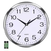 12 Inch Wall Clock for Kids with Silent Non Ticking Sweep Quartz Mechanism