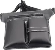 SHERCHPRY Hairdressing Comb Organizer Waist Pack for Stylists Durable Barber Tool Bag with Strap Multi Pocket Storage for Scissors Accessories Black
