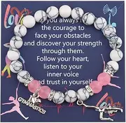 [MAOFAED] Gymnast Gift Gymnastic Team Gift I Love Gymnastic Gemstone Bead Healing Bracelet For Her