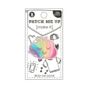 RAINBOW CLOUD Iron On Motif 3.5cm x 3cm - Patch Me Up by Make It BM7002