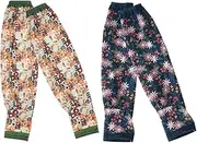 [FONDOTIN] 2pairs Sun Protective Arm Sleeves for Gardening Fishing and Outdoor Activities Uv Shielding Design for Men and Women Floral and Patterns