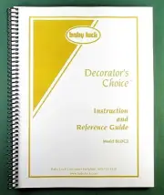 Baby Lock Decorator's Choice BLDC2 Instruction Manual: Full Color & Clear Covers