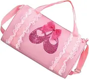 Boy Girl Storage Bag Dance Backpack for Girls Lightweight Cross-body Bag for Outdoor Activities Pink Short Shoe Pattern