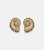 [Sydney Evan] Sydney Evan Large Nautilus Shell 14kt gold earrings with diamonds One Size gold