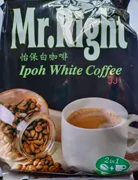 在飛比找Yahoo!奇摩拍賣優惠-無糖咖啡 馬來西亞 怡保 白咖啡  2合1 Mr.Right