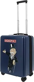Monopoly 22.5 Inch Carry On Luggage, Hardshell Rolling Suitcase with Spinner Wheels, Blue, Blue, 22.5 Inch, Ful Monopoly 22.5 Inch Carry on Luggage, Hardshell Rolling Suitcase with Spinner Wheels