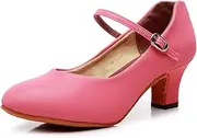 [TangDao] Women’s Ballroom Dance Shoes Closed Toe Mid Heel Salsa Latin Dance Shoes Indoor Outdoor Dance Heels Shoes