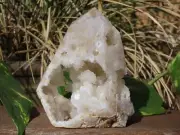 Large Snowflake Agate Druzy Crystal Generator Polished & Raw 305grams 110mm Tall