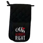 Mrs Always Right Wife Girlfriend Valentines Day - Glove Mitts Double Oven Gloves