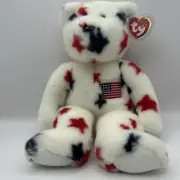 Ty Beanie Buddies 14” GLORY Patriotic Stars Buddies Bear New w/Tags 2001