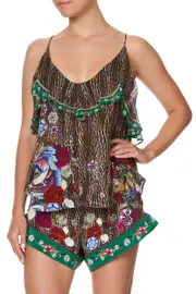 TOP WITH NECKLINE FRILL JEWEL OF JUPITER