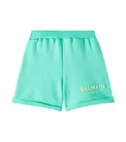[Balmain Kids] Balmain Kids Baby cotton jersey sweatshorts M 9 green
