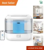 Smart 4L Top Fill Cool Mist Humidifier with Smart Control for Bedrooms & Offices