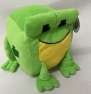 Nanco Pixel Square Plush GREEN FROG Block Stuffed Pillow Toy 7 Inch gamer look