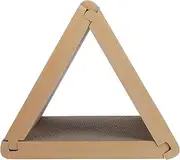 ibasenice Triangular Cat Scratcher Pad Durable Cardboard Scratching Post for Indoor Cats Sides for Extended Use Furniture with Engaging Angles for Natural Scratching Instincts