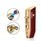 Torch 3 Jet Flame Cigar Lighter With Punch Windproof Butane Gas Refillable BBQ