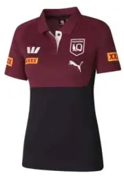 QLD Maroons State of Origin 2025 NRL Ladies Team Polo Shirt