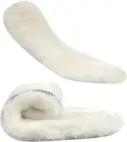 [SHENGDO] Premium Sheepskin Insoles for Women & Men, Thick Fluffy Fleece Wool Inserts for Slippers,Boots