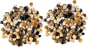 Kisangel Fish Tank Pebbles Decorations 2 Bags of Stones Landscape Rocks for Aquarium and Plant Decor