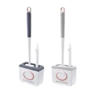 Toilet Brush&Holder WC Deep Cleaning with Edge Cleaner for Bathroom Wall Mounted