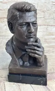 Modern American President Bill Clinton Hillary Husband Bronze Sculpture Artwork