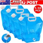 10L Collapsible Water Container Portable Plastic Water Carrier Water Storage Bag