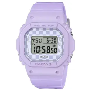 【CASIO 卡西歐】BABY-G 格子旗方形女錶 電子錶(BGD-565GS-6)