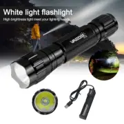 10000LM LED Flashlight Torch Rechargeable Hunting White Light w/ Tactical Switch