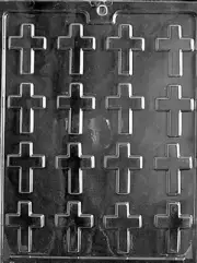 SMALL BITE SIZE CROSS CHOCOLATE MOLD COOKIE TOPPER CHRISTENING BAPTISM COMMUNION