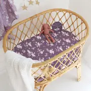 Snuggle Hunny Midnight Swan Organic Bassinet Sheet / Change Pad Cover