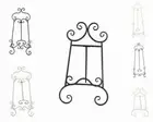 Metal Display Stand Freestanding Plate/Frame/Canvas Holder Rusty Easel Stand