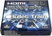 Bullet Train Long Haul Hybrid AOC Active Optical Cable with 48Gbps Optics & Cleerline SSF Fiber Inside, 15 Metre (49.2ft) Distance