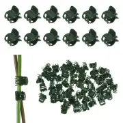 200-Pack 6 Claws Plastic Garden Plant Clips for Support Vine [Dark Green]
