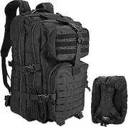 ProCase Military Tactical Backpack with Waterproof Rain Cover, 48L Large Rucksack 3 Day Outdoor Army Assault Molle Pack Go Bag Backpacks