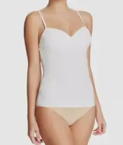 Hanro Women's White Solid Allure Underwire Bra Cami Top Size 38C