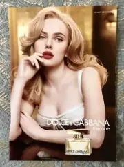 Scarlett Johansson DOLCE & GABBANA Perfume Print Ad - Double Sided