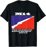 [X.Style] Mens T-Shirt M14/M1A The Ultimate .308Win 7,62 US Army Semi ds938 T-Shirt Black
