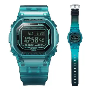 【CASIO 卡西歐】G-SHOCK 街頭潮流半透明藍牙電子手錶 母親節 禮物(DW-B5600G-2)