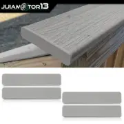 (4 pcs in One Package) 5.5” Light Gray Composite Decking boards End Cap Set